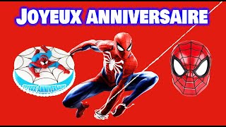 Anniversaire Enfant🎂 Spiderman🎂Joyeux Anniversaire enfant🎂🎼 paroles lyrics [upl. by Paymar281]