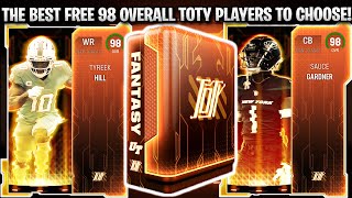 THE BEST FREE 98 OVERALL TOTY PLAYERS TO PICK  MADDEN 23 ULTIMATE TEAM [upl. by Ecnerwal700]