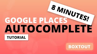 Flutter Auto Complete Tutorial with Google Places  In 8 Minutes [upl. by Durst]