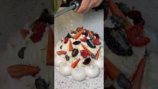 Berries Pavlova Cake 🤤🫐🍓🍰 pavlova berries cake [upl. by Morley347]