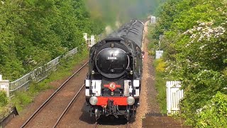 BRAUNTON Heading Along The CUMBRIAN COAST Line And REFILLING With COAL In Carlisle  18524 [upl. by Nalyac]