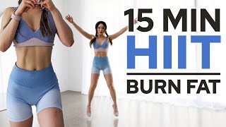 15 min Intense HIIT for Fat Burn  Standing amp No Equipment [upl. by Adaran920]