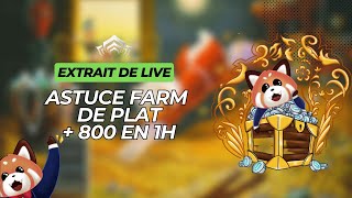 Astuces de farm de Platinum et jallume mon market 1h 800 plat warframe [upl. by Odama]