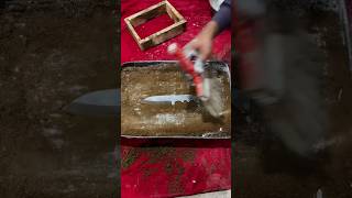 Casting the kitchen knife from old parts motorcycle aluminum cast metalcastingcastingexperiment￼ [upl. by Bride]