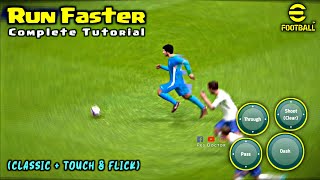 How To Run Faster in eFootball 2023 Mobile  Dribbling Skill Tutorial [upl. by Naoj]