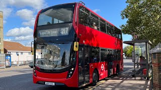 London Bus Route 217  Waltham Cross to Turnpike Lane  Subtitles [upl. by Suoicserp295]