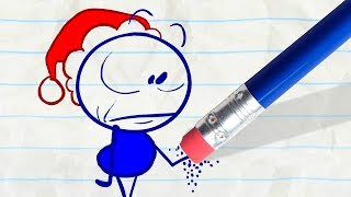 Pencilmate is Santa Claus in NOT SO SILENT NIGHT  Pencilmation Cartoons [upl. by Hole]