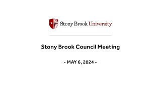 Stony Brook Council Meeting  May 2024 [upl. by Aliwt]