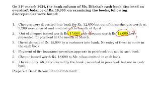 BANK RECONCILIATION STATEMENT CONCEPTS OF COMMERCE  DEEPSHIKHA GANDHI [upl. by Tews206]