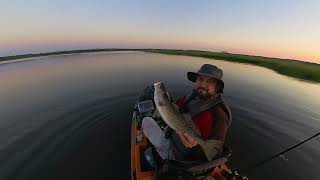 Topwater Trout and Redfish blowups Kayak fishing Southport NC [upl. by Iramohs]