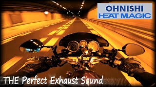 THE Perfect Exhaust Sound  チタンマフラーの高音で乾いたサウンドが最高の一言  OHNISHI HEAT MAGICquot🔊quot  SUZUKI GSF1200  油冷 [upl. by Dardani]