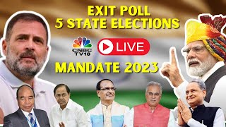 Exit Polls LIVE  5 State Election Results 2023  MP Chhattisgarh Rajasthan Telangana and Mizoram [upl. by Lavro]