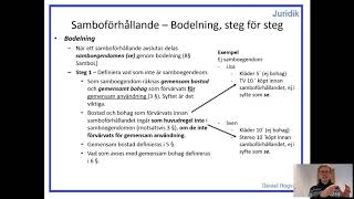 Familjerätt  Del 32  Bodelning i samboförhållandet [upl. by Hugues525]