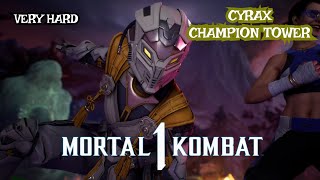 Mortal Kombat 1  Champion Tower CYRAX Very Hard  No Matches  Rounds Lost [upl. by Adnilemreh]