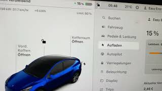 Tesla Model Y laden von 8  auf 80  wie viel kostet es und wie lange dauert es real [upl. by Spatola674]