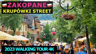 Zakopane Poland 2024 Packed Krupówki Street 4K Walking Tour Unlocked CC [upl. by Hagep]