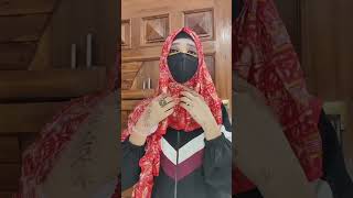 Beautiful😍 Hijab Tutorial With Red Odni🌺shortsyoutubeshorts youtube trending hijab [upl. by Katha235]