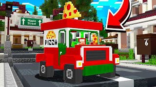 DELIVERING PIZZA IN MINECRAFT WORKING AT PIZZA PLACE [upl. by Amor58]