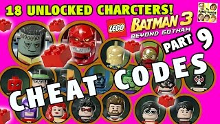 Lego Batman 3 Cheat Codes 18 Characters Unlocked  5 Red Bricks Beyond Gotham Part 9 [upl. by Asit48]