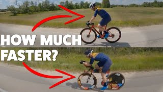 TRIATHLON BIKE vs ROAD BIKE Exact Time Saving for Every Distance Race [upl. by Haman]