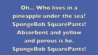 SpongeBob Theme Song w Lyrics [upl. by Oloapnaig]