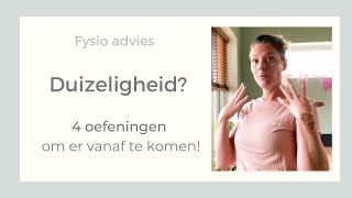 ZO kom je van je duizeligheid af 4 oefeningen  Fysio tips [upl. by Garaway]