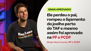 Ele perdeu o pai rompeu o ligamento do joelho perto do TAF e mesmo assim foi aprovado na PF e PCDF [upl. by Nedle]