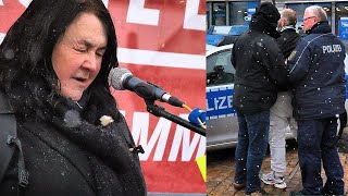 Freiberg  Rednerin auf dem Obermarkt attackiert 07022024 [upl. by Lanti387]