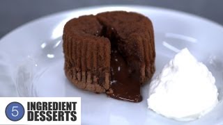 Chocolate Lava Cakes  5 Ingredient Desserts [upl. by Ehrman324]