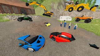 Campers Dig up Hidden Racecars  Farming Simulator 22 [upl. by Krantz]