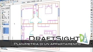 DraftSight  Planimetria di un appartamento [upl. by Llednohs]