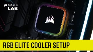 How to Install CORSAIR iCUE RGB ELITE Liquid CPU Cooler [upl. by Fritzie]