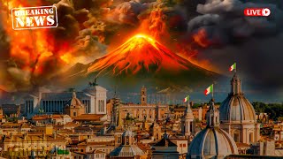 Horrible Today Live footage of Campi Flegrei supervolcano eruption threatens millions [upl. by Nylirej]