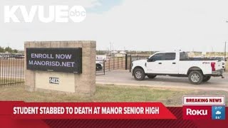 Student dead after stabbing at Manor Senior High School near Austin Texas [upl. by Haneen]