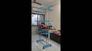 LIVINGBASICS 3 Tier Premium Heavy Duty Stainless Steel Foldable Cloth Drying Stand Review [upl. by Ellora]