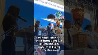 Fuerza Aérea Dominicana Reconoce a Atletas Olímpicos con Ascensos por su Desempeño en París 2024 [upl. by Ellehcsor]