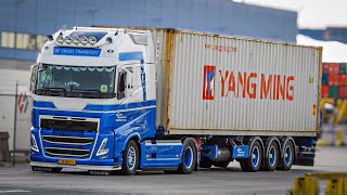 Trucks at Waalhaven Port of Rotterdam [upl. by Bollen950]