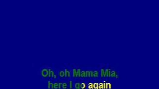 Karaoke  Mamma Mia By Abba [upl. by Trinl706]