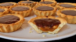 Delicious mini tarts recipe Tartlets tart recipe desserts to make at home Snickers [upl. by Anelec141]