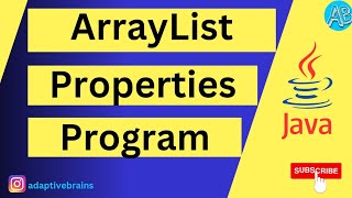 ArrayList Properties with example Program in Java  Collection [upl. by Morgun730]