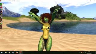 anthro croco kobold bento hands second life LIO [upl. by Annayhs]