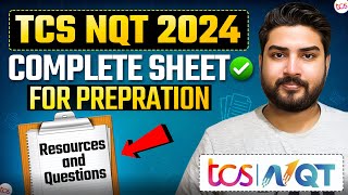 TCS NQT Complete Sheet for Preparation  Crack All Rounds 🔥 [upl. by Nahshun]