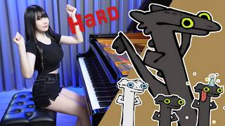 Toothless Dancing Meme Piano Cover◾HARD Version◾How To Train Your Dragon  Driftveil City [upl. by Yhtuv842]