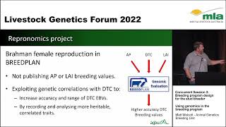 Livestock Genetics Forum 2022 Using Genomics in the breeding program [upl. by Janina]