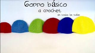 GORROS BASICOS A CROCHET GANCHILLO Para principiantes BASIC CROCHET STITCHES FOR BEGINNERS [upl. by Bucher]