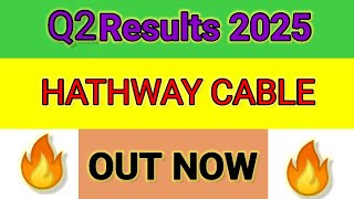 HATHWAY CABLE Q2 results 2025  HATHWAY CABLE results today  HATHWAY CABLE Share News [upl. by Oralee407]