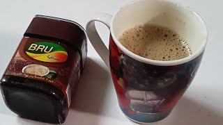 How To Make BRU Coffee  Bru Instant Coffee Powder  How To Make BRU Coffee With Milk [upl. by Assilym]