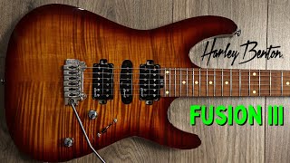 Harley Benton FusionIII HSH Roasted FBB  Guitar DemoReview [upl. by Ahseile]