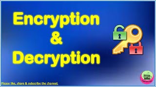 Encryption and Decryption What is Encryption and Decryption Concept Explained S2CS [upl. by Elleved]