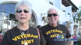 Veterans Day parade includes flyover [upl. by Ardnnek204]